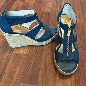 Michael Kors: Berkley Zipper Espadrille Platform Wedge Sandals